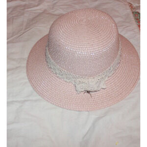 GIRLS EASTER HAT-PEACH